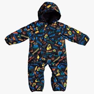 Quicksilver Baby Boy 3/6m Lined One Piece Snow Suit I love pine trees snow